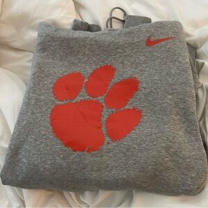 gray nike clemson tigers hoodie